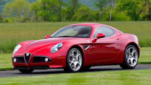 Alfa Romeo 8c Competizione: A Captivating Italian Masterpiece Wallpaper