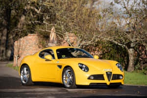 Alfa Romeo 8c Competizione In Action Wallpaper