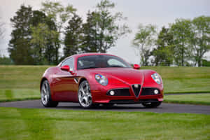 Alfa Romeo 8c Competizione In Action Wallpaper