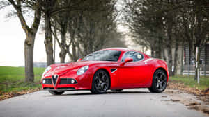 Alfa Romeo 8c Competizione In Full Speed Wallpaper