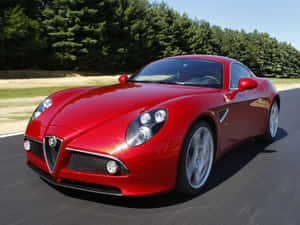 Alfa Romeo 8c Competizione In Motion Wallpaper