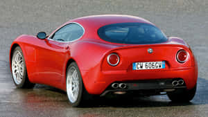 Alfa Romeo 8c Competizione In Red Wallpaper