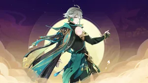 Alhaitham Elegant Scholar Genshin Impact Wallpaper