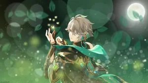 Alhaitham Mystical Moonlight Wallpaper