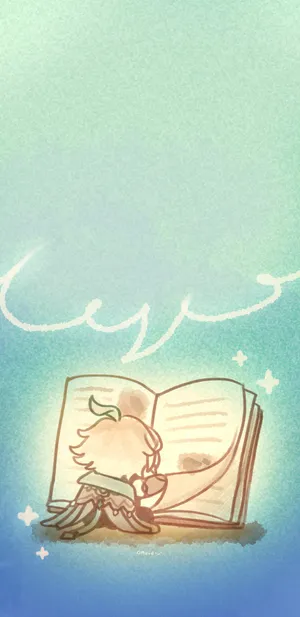 Alhaitham Reading Animated Artwork Wallpaper