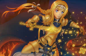 Alice Zuberg In A Colorful Fantasy World Wallpaper