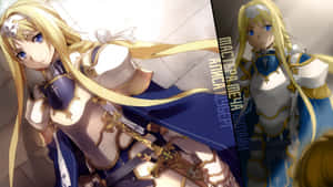 Alice Zuberg In Her Captivating Armor Wallpaper