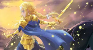 Alicization Adventure - Alice Zuberg In Her Integrity Knight Armor Wallpaper