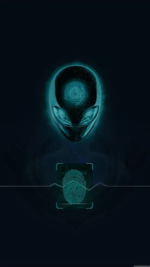 Alien Fingerprint Phone Wallpaper