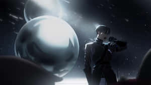 Alien Stage Futuristic Performance Wallpaper