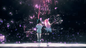 Alien Stage Futuristic Performance Wallpaper