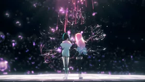 Alien Stage Futuristic Performance Wallpaper