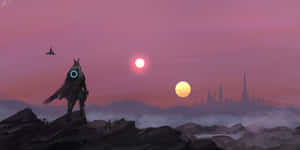 Alien_ Sunset_ Landscape Wallpaper