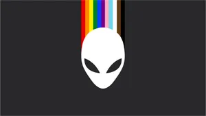 Alienware Logo Rainbow Trail Wallpaper