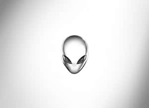 Alienware Logo Silver Background Wallpaper