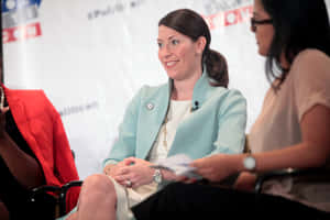 Alison Lundergan Grimes In Blue Suit Wallpaper