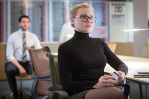 Alison Pill Captivating Gaze During A Photoshoot Wallpaper