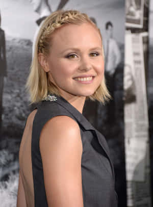 Alison Pill Captivating In A Red Dress. Wallpaper