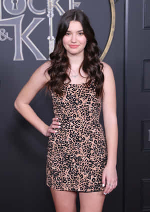 Alissa Skovbye Leopard Dress Event Wallpaper