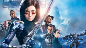 Alita Competes In A Thrilling Motorball Race Wallpaper