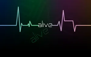 Alive Pulse Neon Art Wallpaper