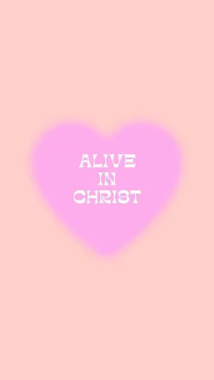 Alivein Christ Pink Heart Wallpaper