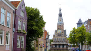 Alkmaar Historic City Centerand Tower Wallpaper