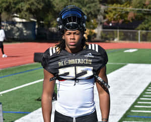 All American Football Player Portrait Wallpaper