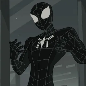 All-black Cartoon Spiderman Pfp Wallpaper