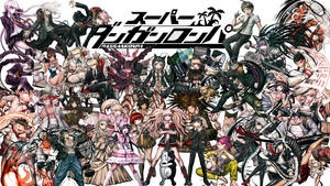 All Danganronpa Characters Gathered In One Place Wallpaper
