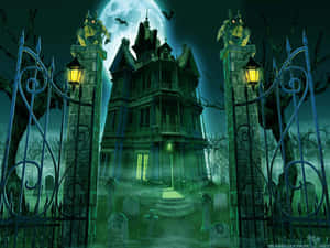 All Hallows Eve, A Darkly Spooky Graveyard Wallpaper