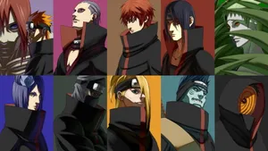 All The Members Of Akatsuki Come Together Wallpaper