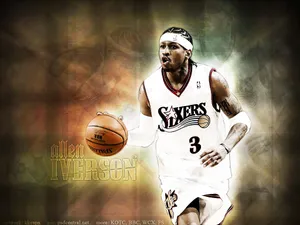 Allen Iverson Ball On Right Hand Wallpaper