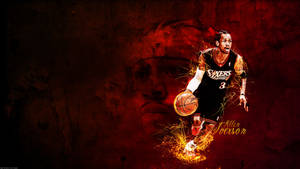 Allen Iverson Sixers Basketball Team Wallpaper