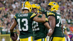 Allen Lazard Celebration Green Bay Packers Wallpaper