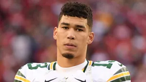 Allen Lazard Green Bay Packers Portrait Wallpaper