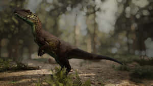 Allosaurus In Forest Habitat Wallpaper