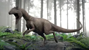 Allosaurus In Forest Habitat Wallpaper