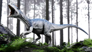 Allosaurus In Forest Habitat Wallpaper