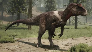 Allosaurus In Forest Habitat Wallpaper