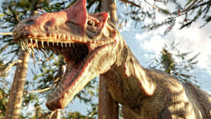 Allosaurus In Forest Habitat Wallpaper