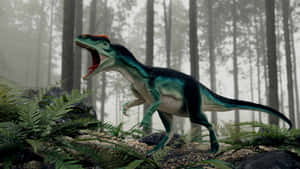 Allosaurus In Forest Habitat Wallpaper