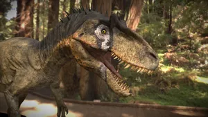 Allosaurus In Forest Habitat Wallpaper
