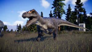 Allosaurus In Natural Habitat Wallpaper