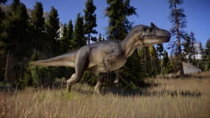 Allosaurus In Natural Habitat Wallpaper