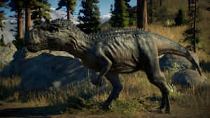 Allosaurus In Natural Habitat Wallpaper