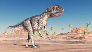 Allosaurus In Prehistoric Landscape Wallpaper