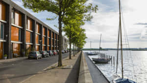 Almere Waterfront Residential Area Wallpaper