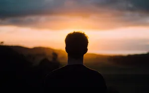 Alone During Sunset Wallpaper