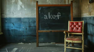 Aloof Chalkboardand Chair Wallpaper